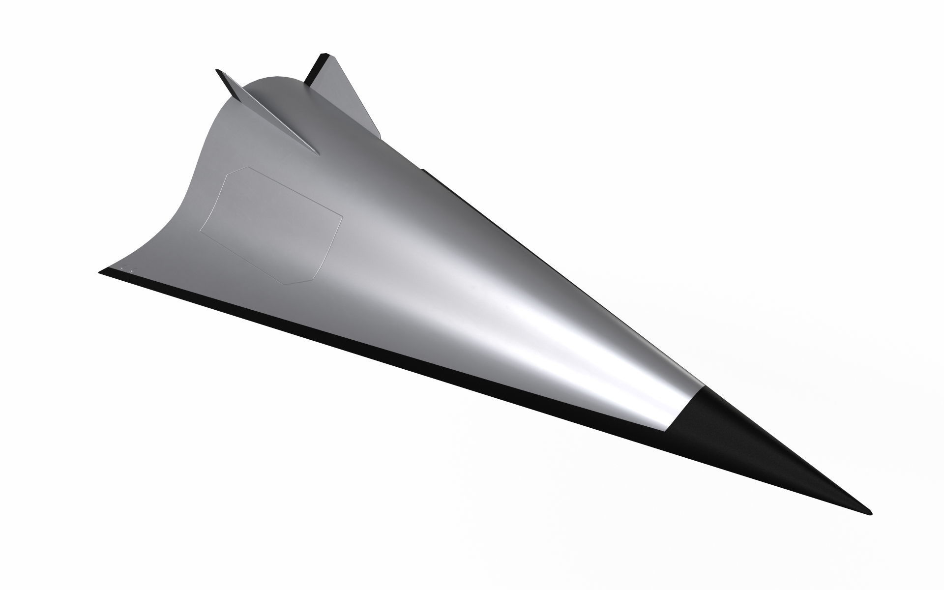 Avangard Hypersonic Glide Vehicle Low-poly 3D model_1