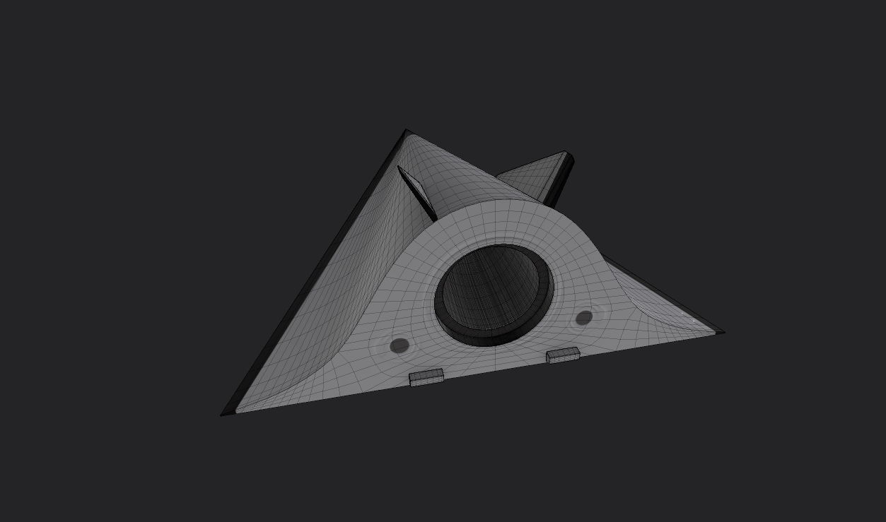 Avangard Hypersonic Glide Vehicle Low-poly 3D model_8
