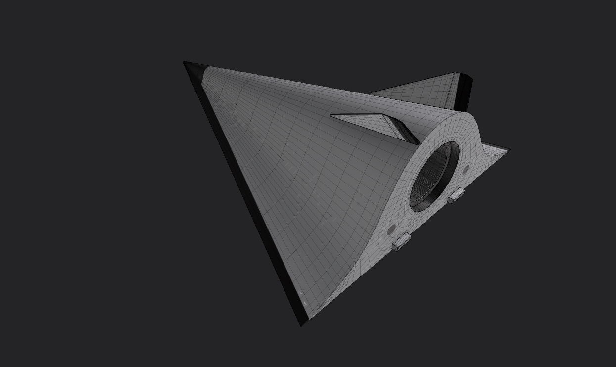 Avangard Hypersonic Glide Vehicle Low-poly 3D model_7