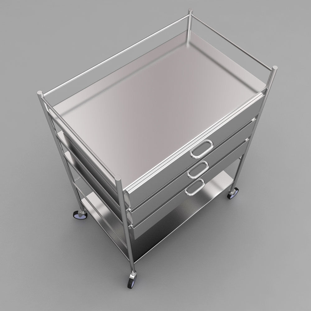 Medical trolley 3d model 3D model_4