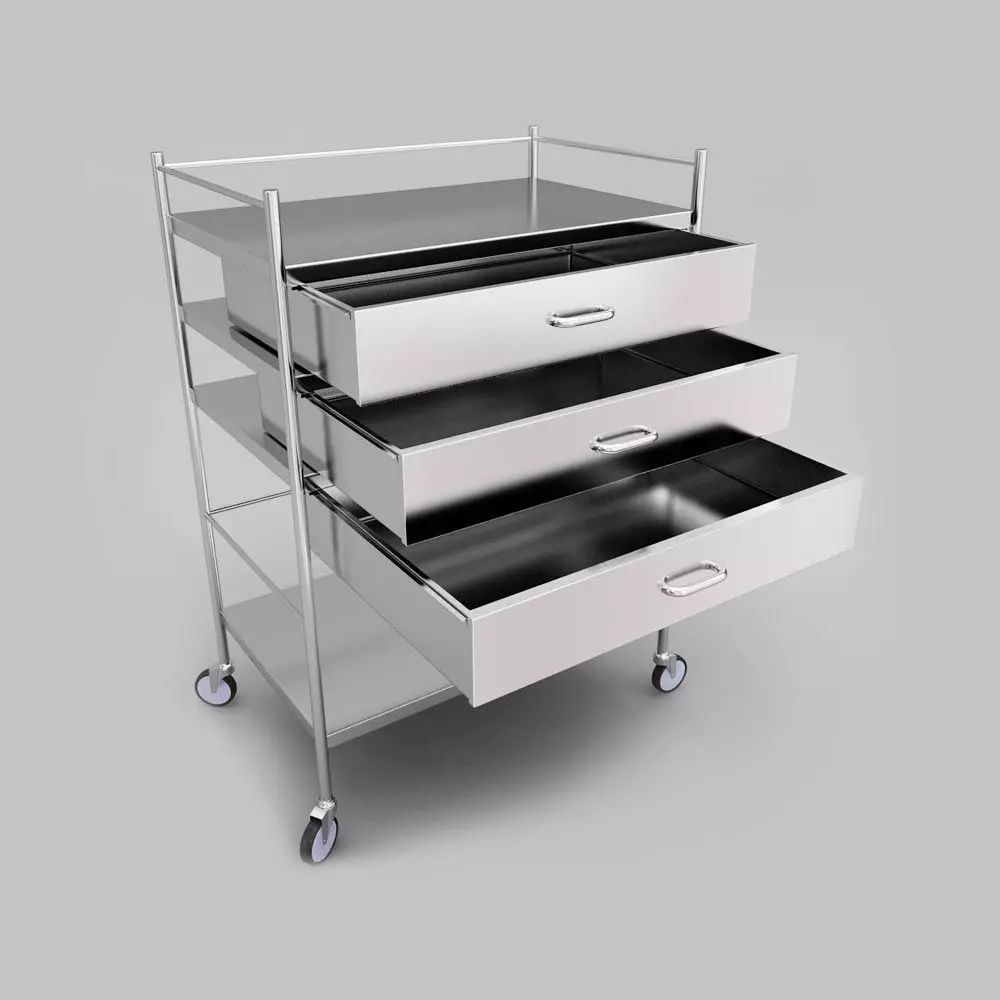 Medical trolley 3d model 3D model_0