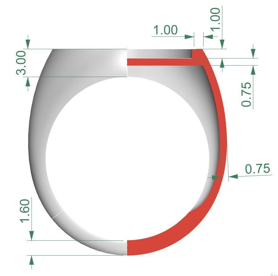 Signet rings set 10 shapes 3060 pieses MEGA pack 3D Model Collection_18