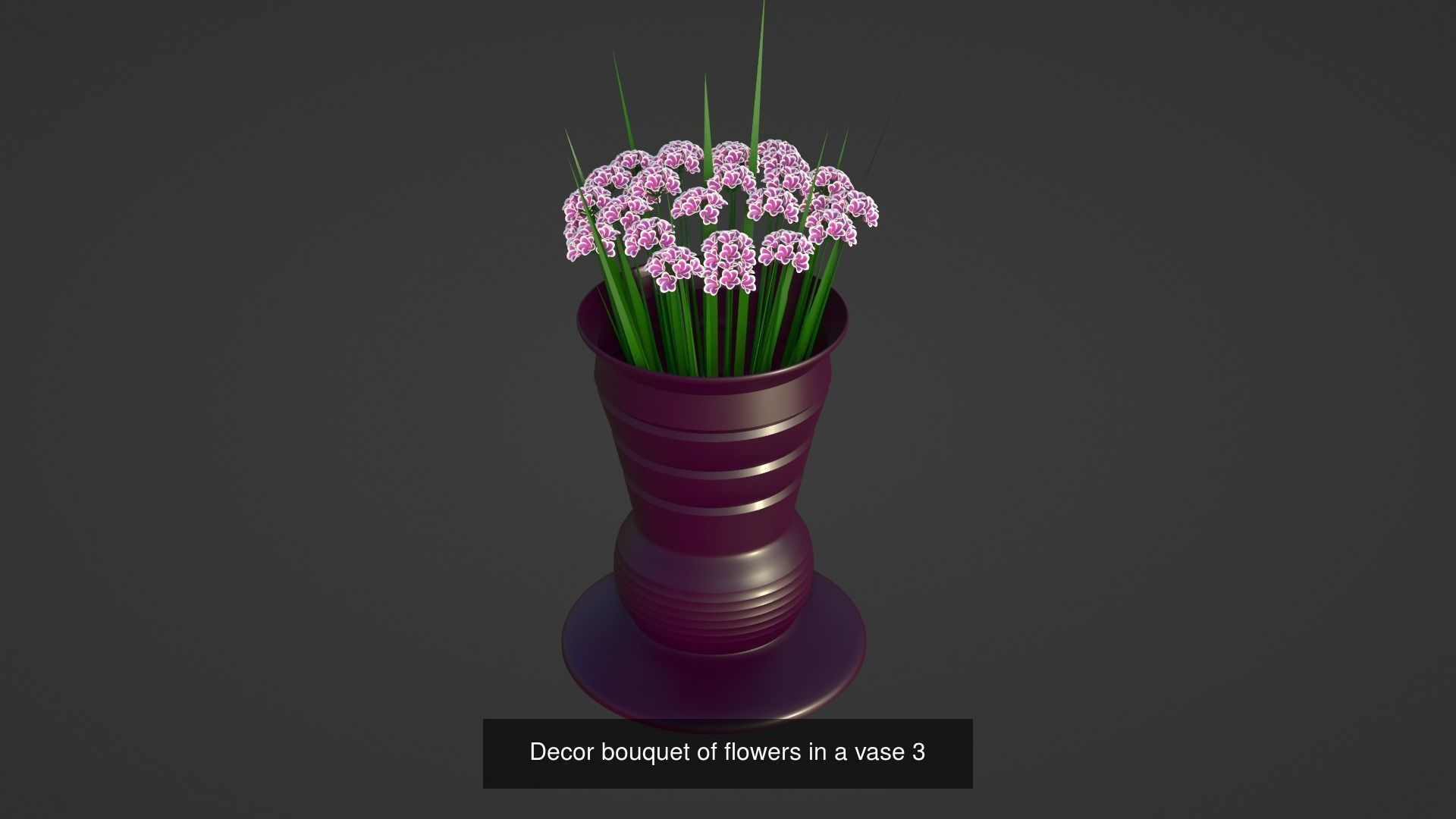 Decor bouquet of flowers in a vase 3D Model Collection_20
