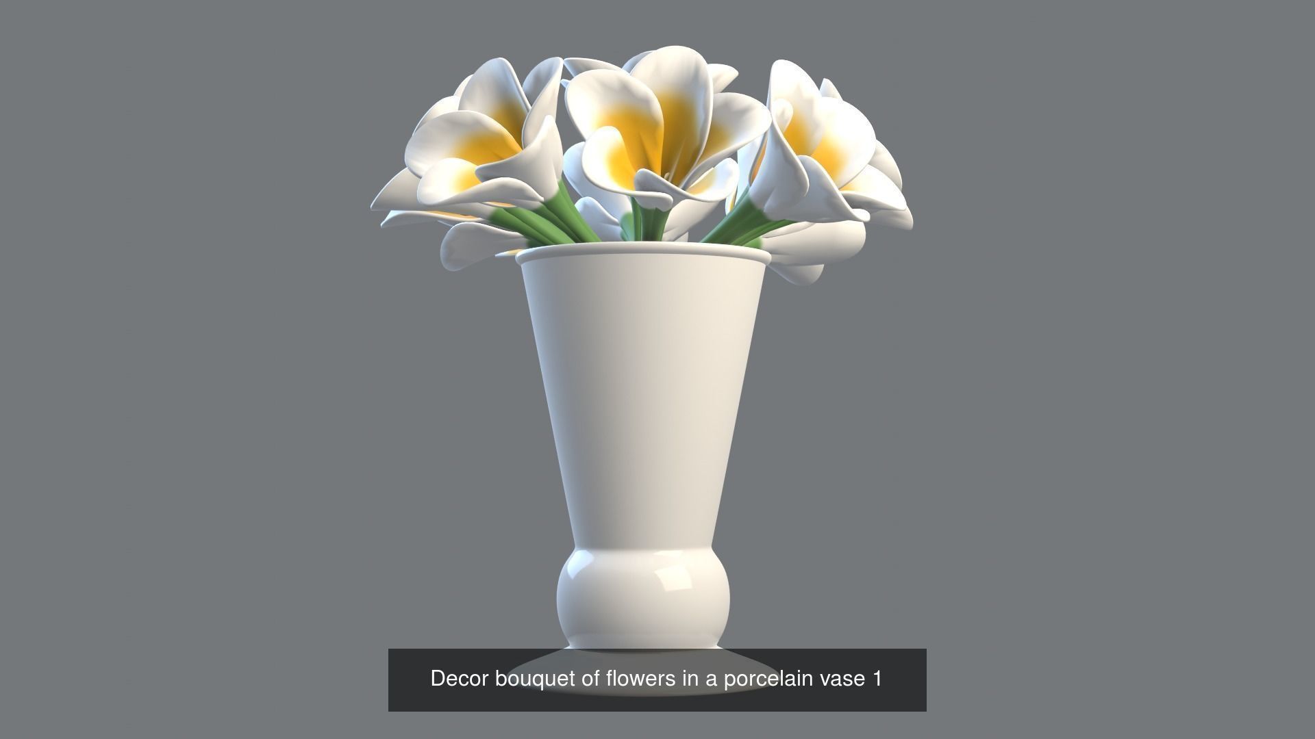 Decor bouquet of flowers in a vase 3D Model Collection_4