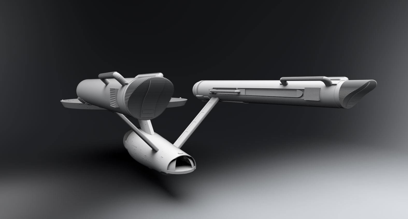 NCC 1701 Scale model 3D print model_2