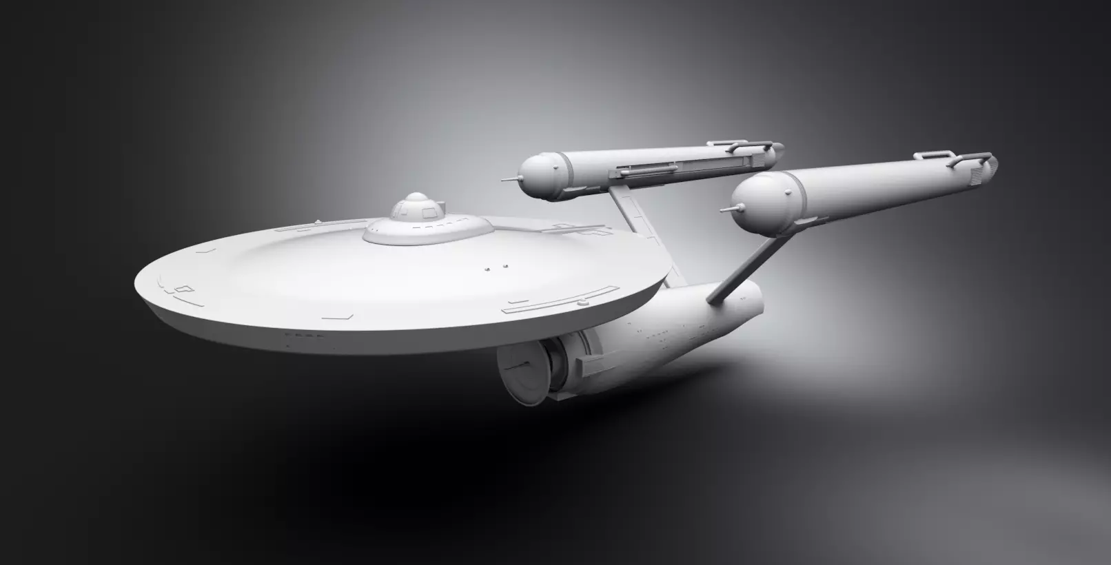 NCC 1701 Scale model 3D print model_0