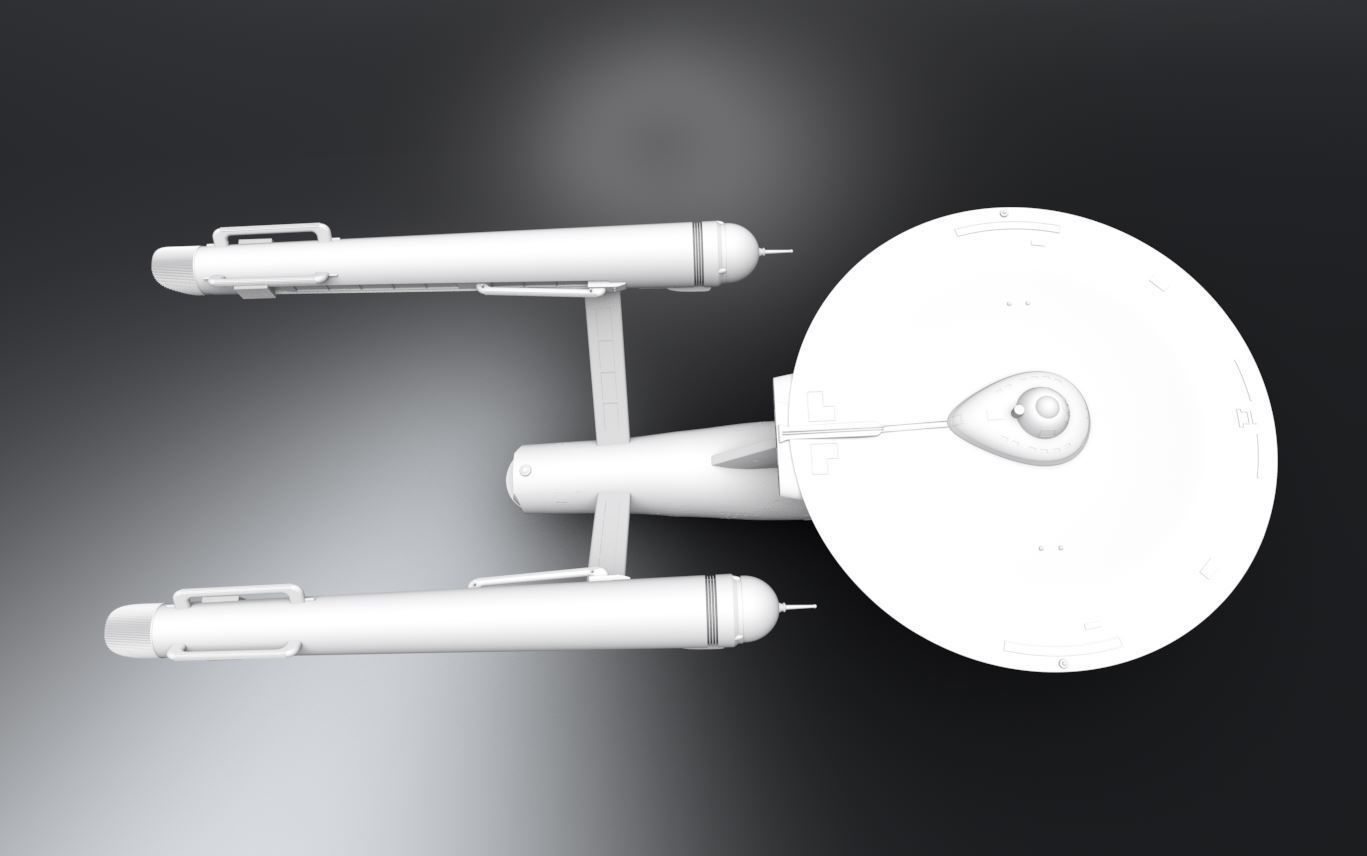 NCC 1701 Scale model 3D print model_3