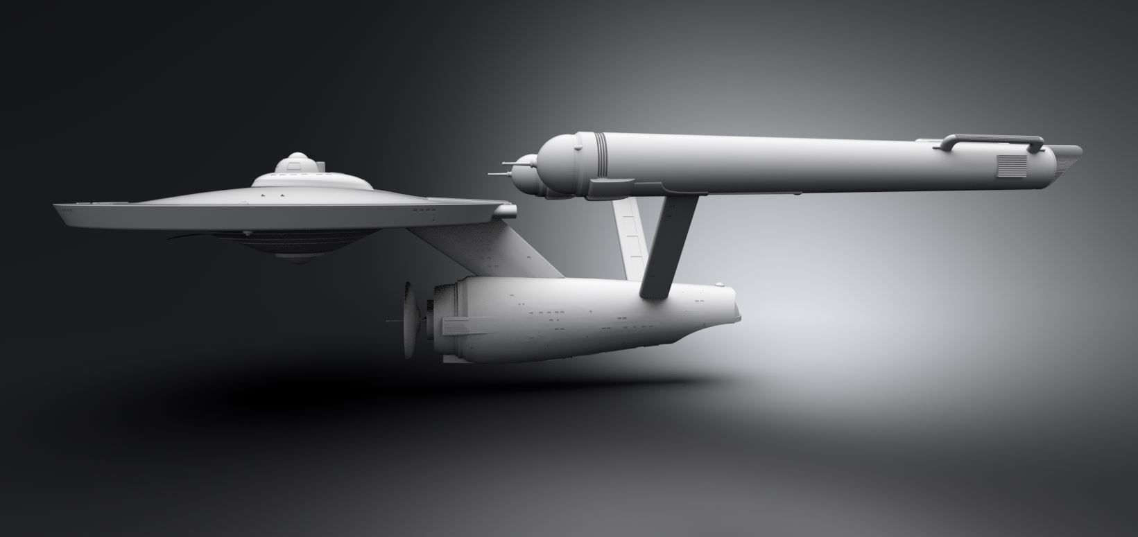 NCC 1701 Scale model 3D print model_1