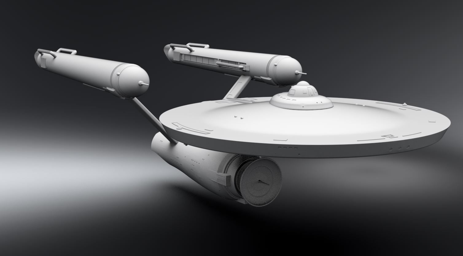 NCC 1701 Scale model 3D print model_4