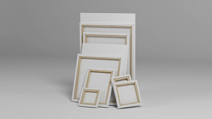 Painting Canvases Models Collection  Low-poly 3D model