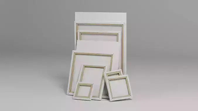 Painting Canvases Models Collection  Low-poly 3D model
