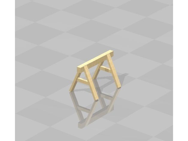 h0 sawhorse scale h0 1-87  3D print model_4