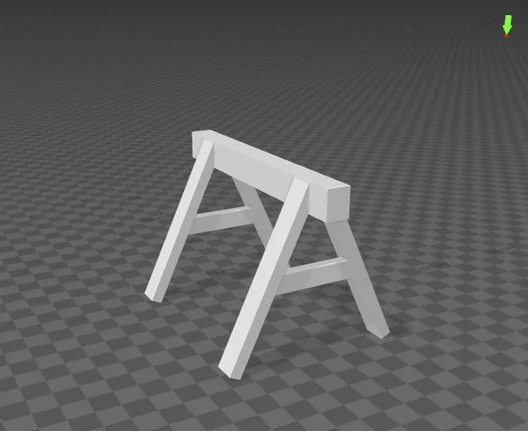 h0 sawhorse scale h0 1-87  3D print model_0
