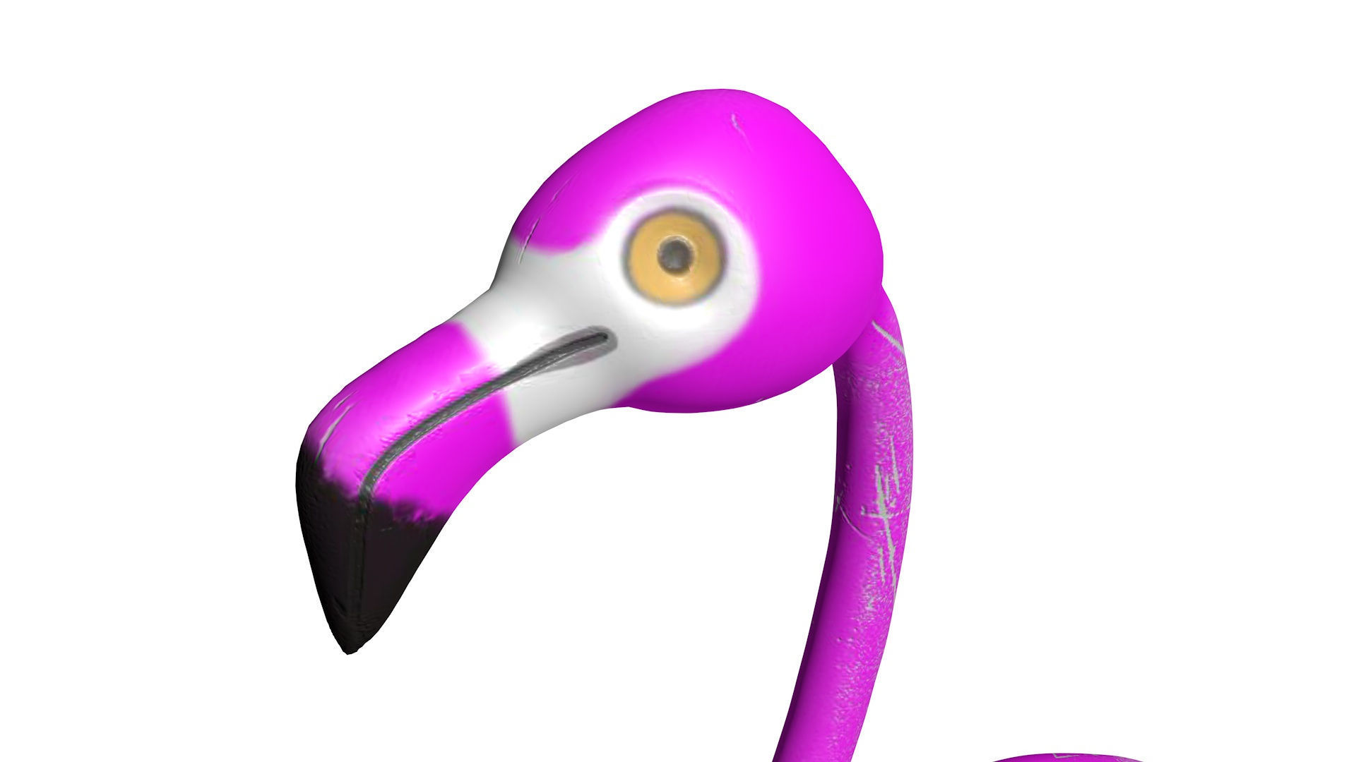 Metallic Pink Flamingo for Backyard 3D model_6