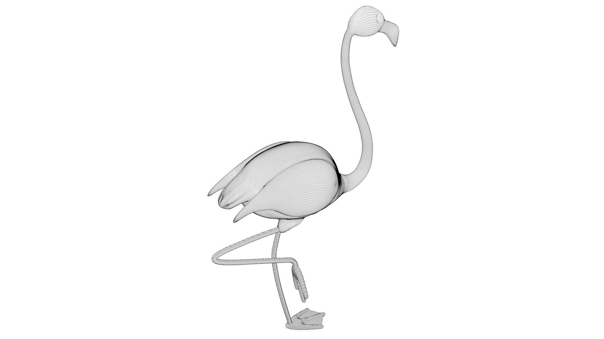 Metallic Pink Flamingo for Backyard 3D model_9