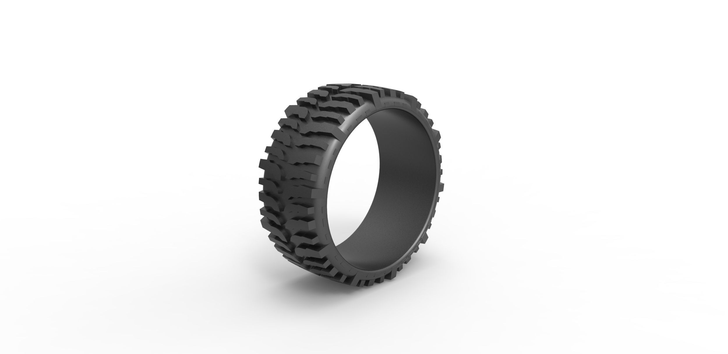Super Swamper Bogger tire Ring 3D print model_1
