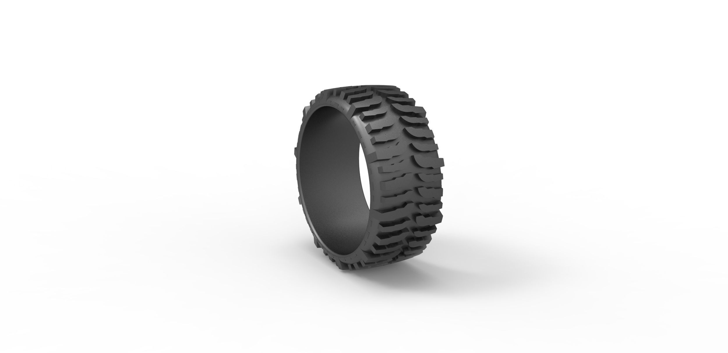 Super Swamper Bogger tire Ring 3D print model_7