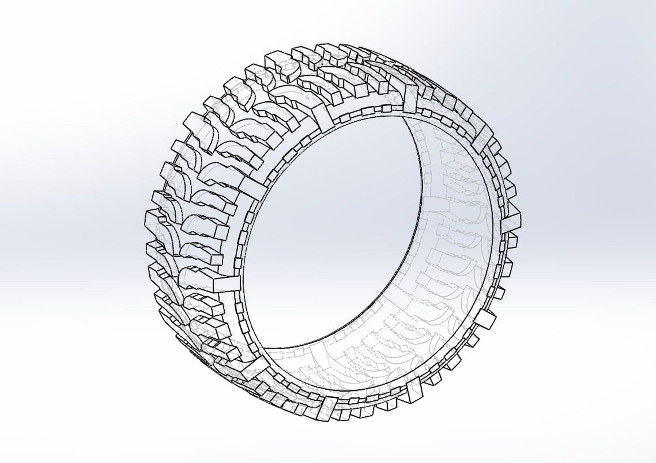 Super Swamper Bogger tire Ring 3D print model_8
