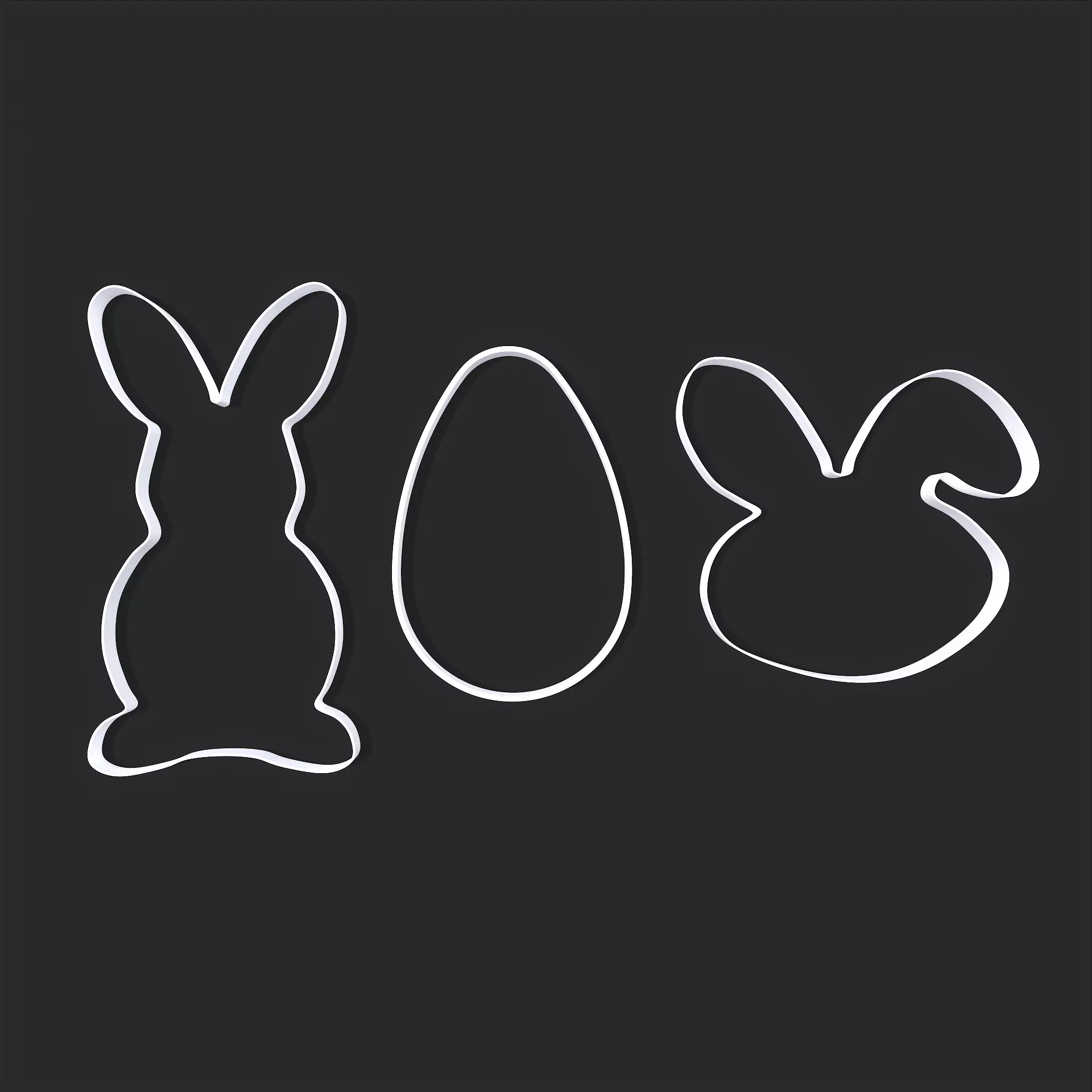 Easter Cookie Cutters 3D Print 3D print model