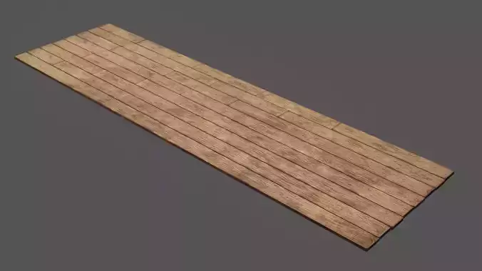 Lowpoly Old woodstrip Parquet