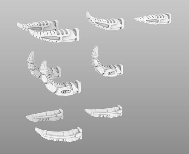 Suturus Pattern Tusks Horns And Spikes For Free Free 3D print model