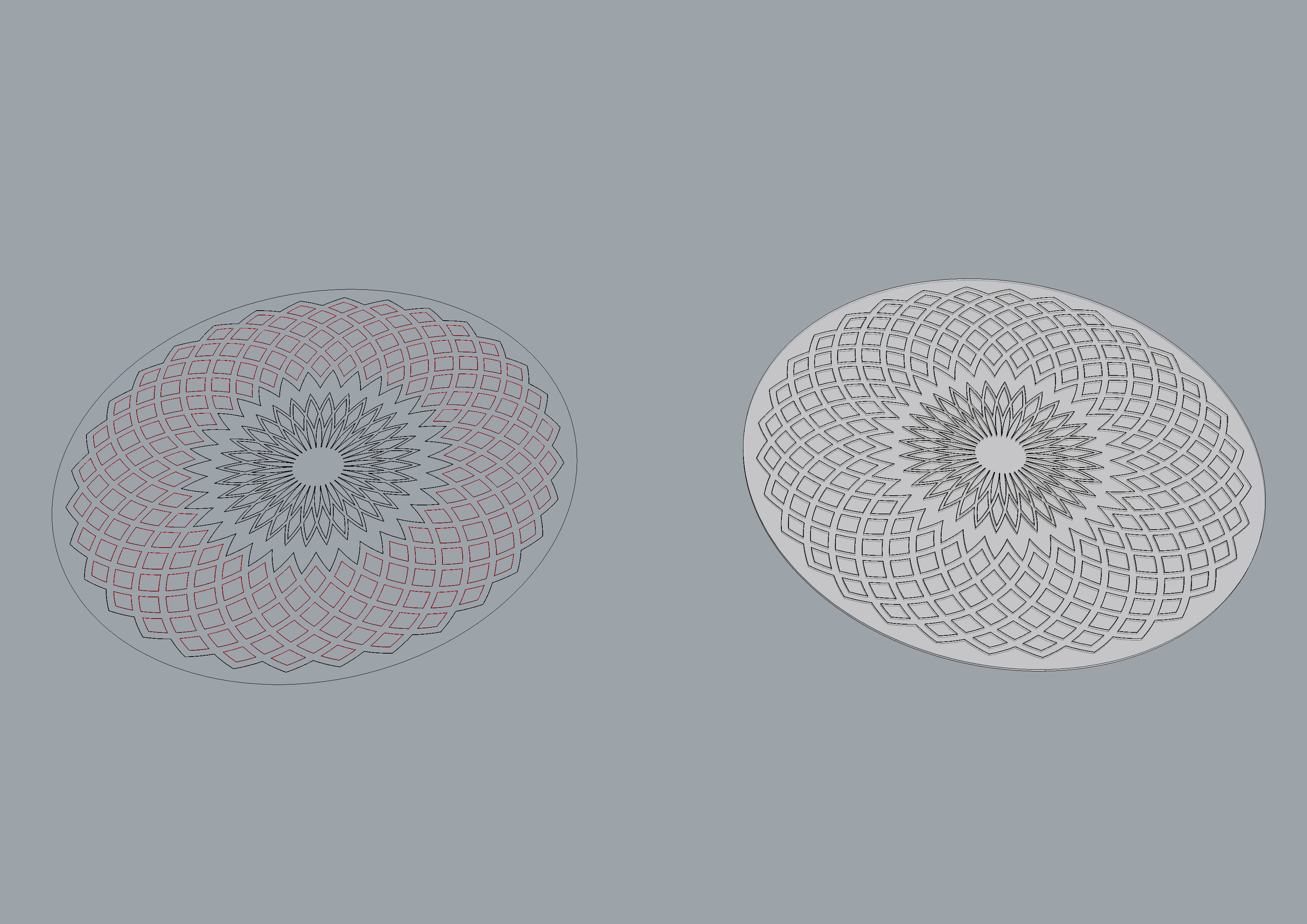 Flooring design Medallion 3d and vector file 3D model_8