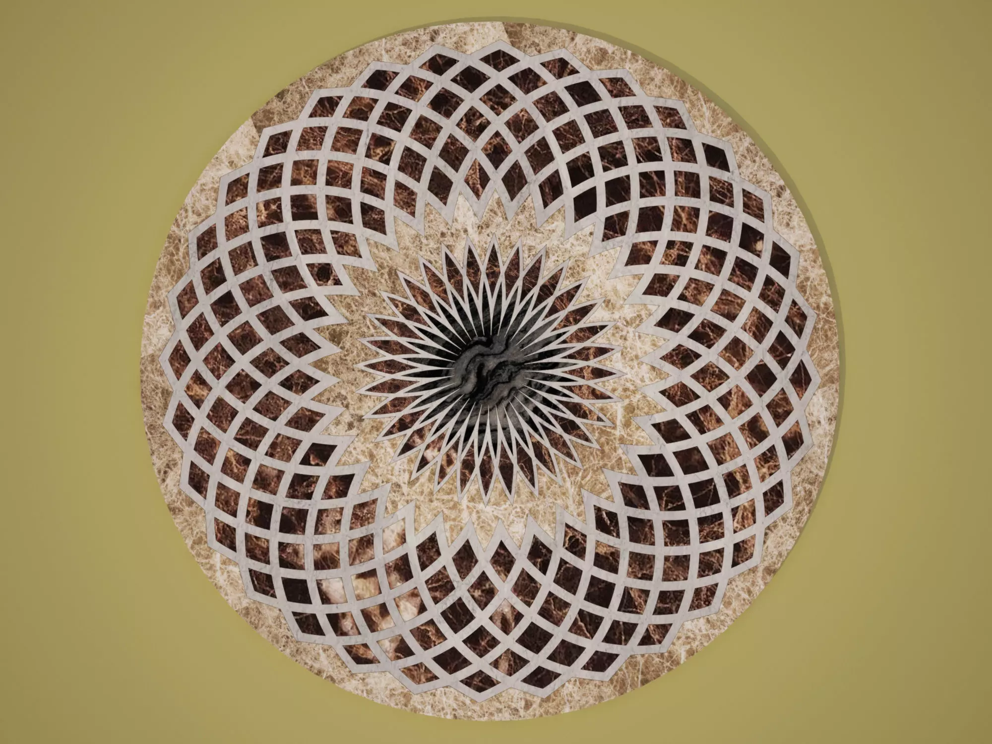 Flooring design Medallion 3d and vector file 3D model_0