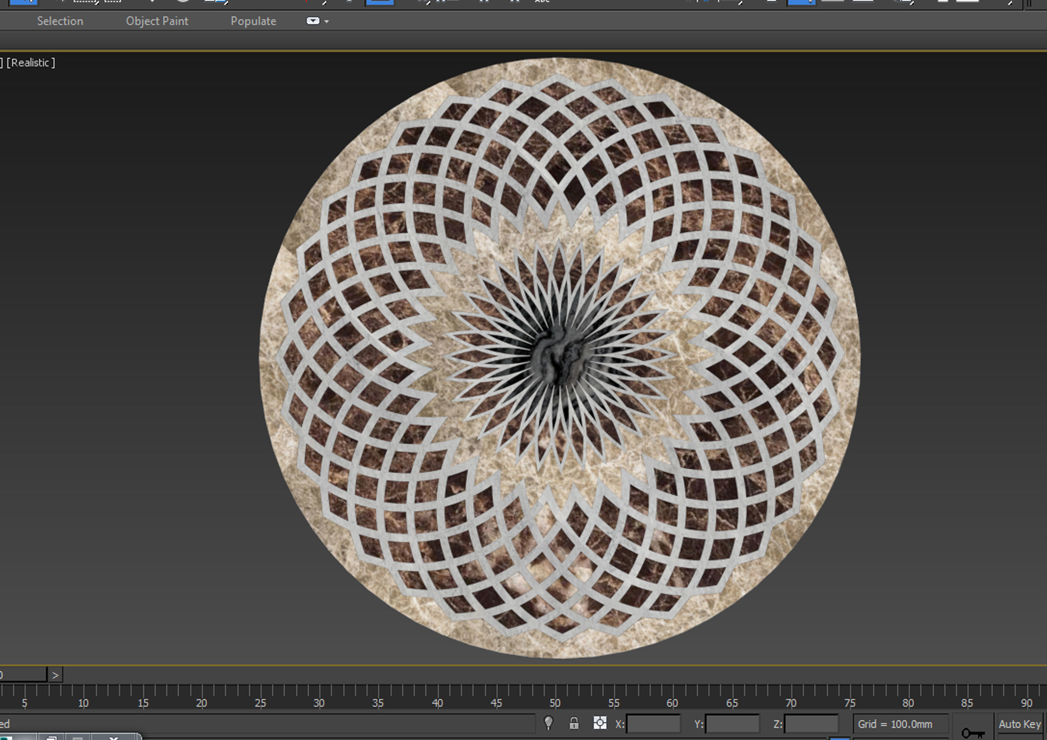 Flooring design Medallion 3d and vector file 3D model_4
