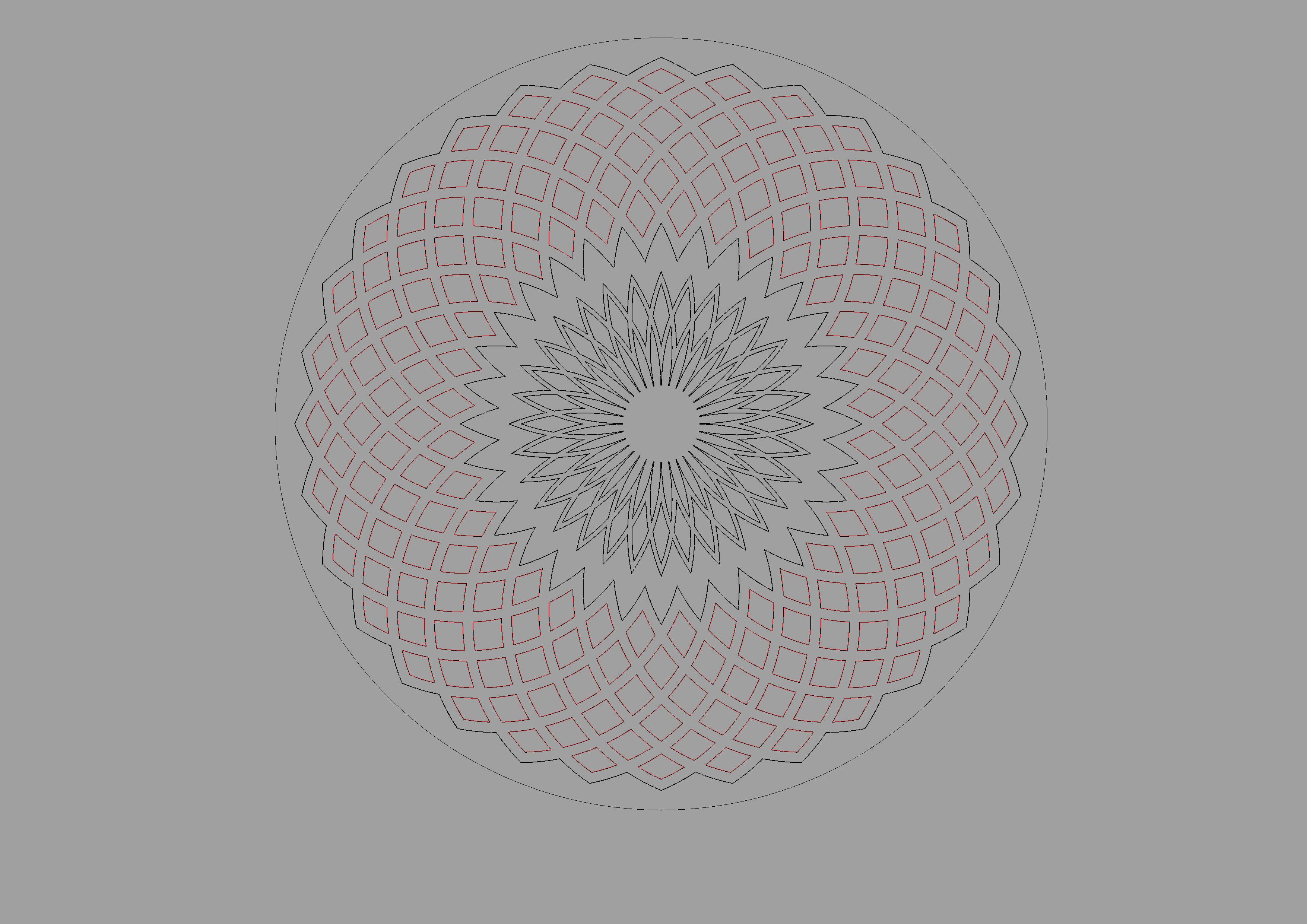 Flooring design Medallion 3d and vector file 3D model_7