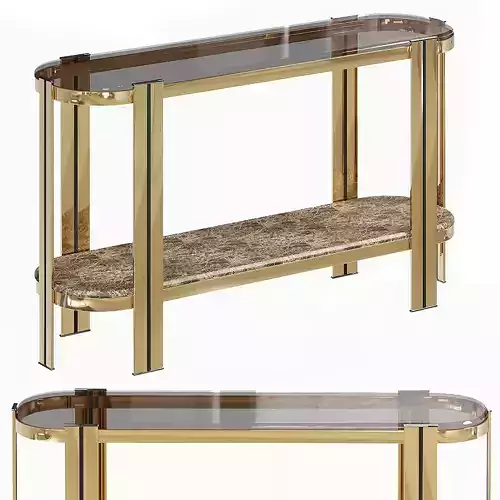Glass and Gold console table