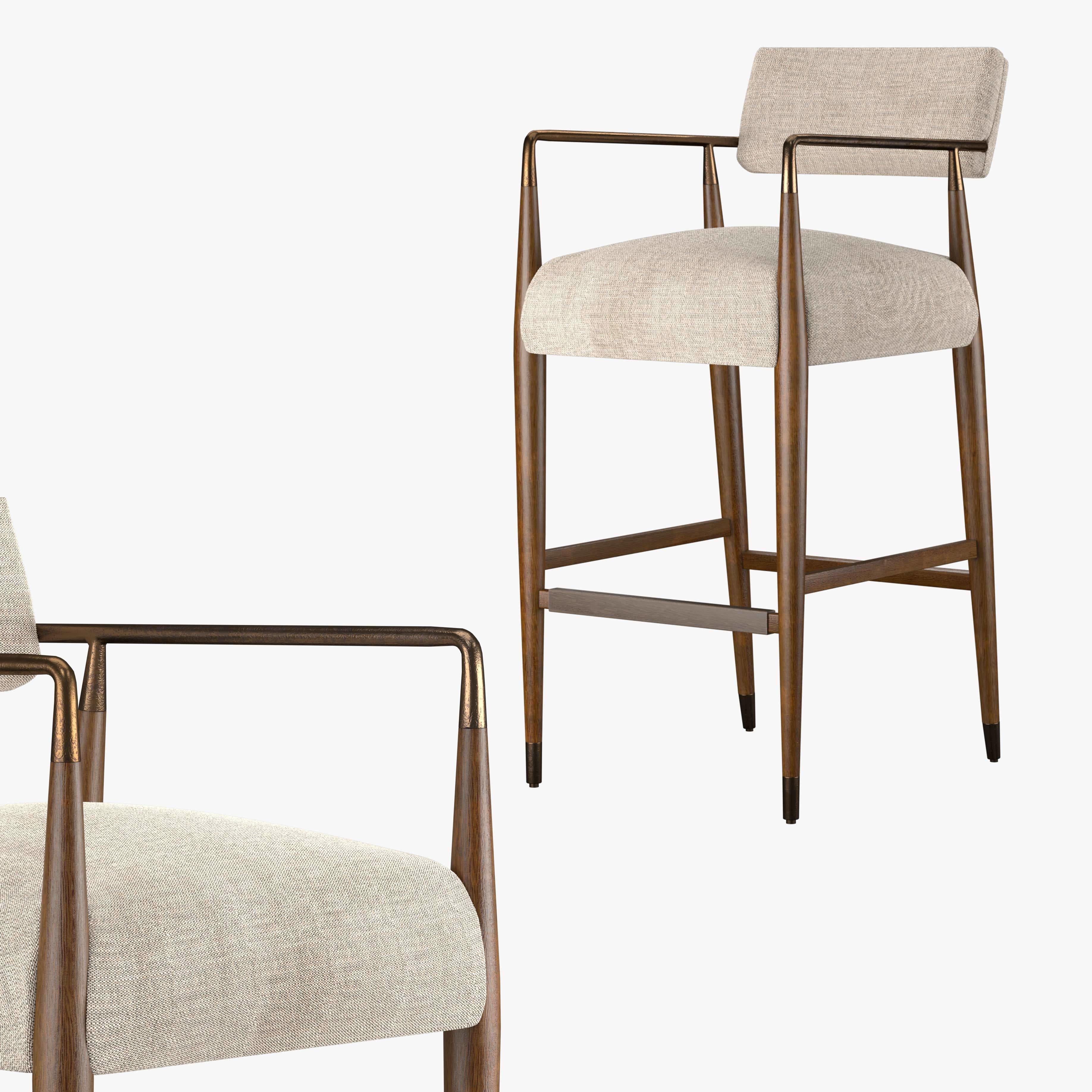 Waldon Thames Coal Bar Stool - Waldon Counter Stool 3D model_5