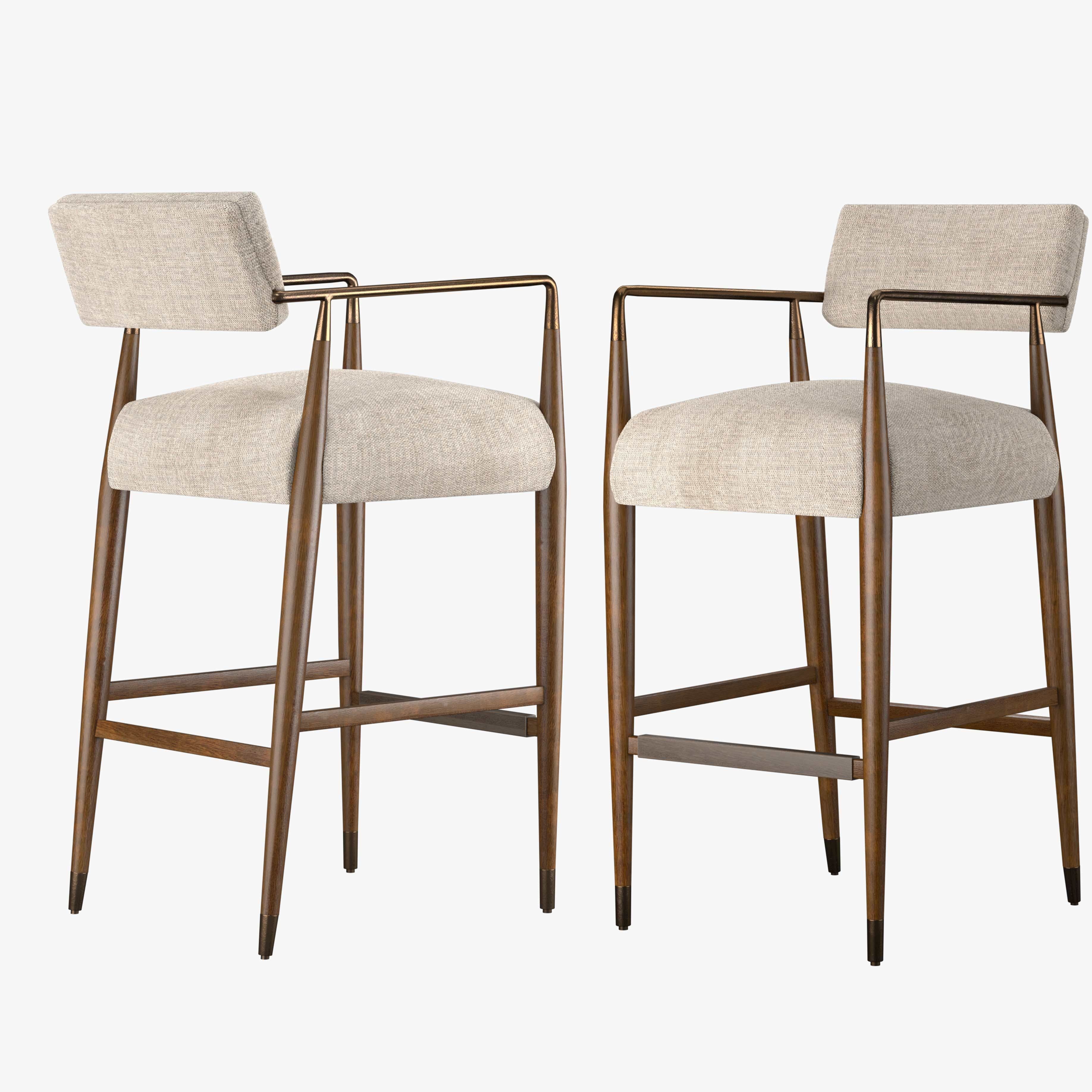 Waldon Thames Coal Bar Stool - Waldon Counter Stool 3D model_7