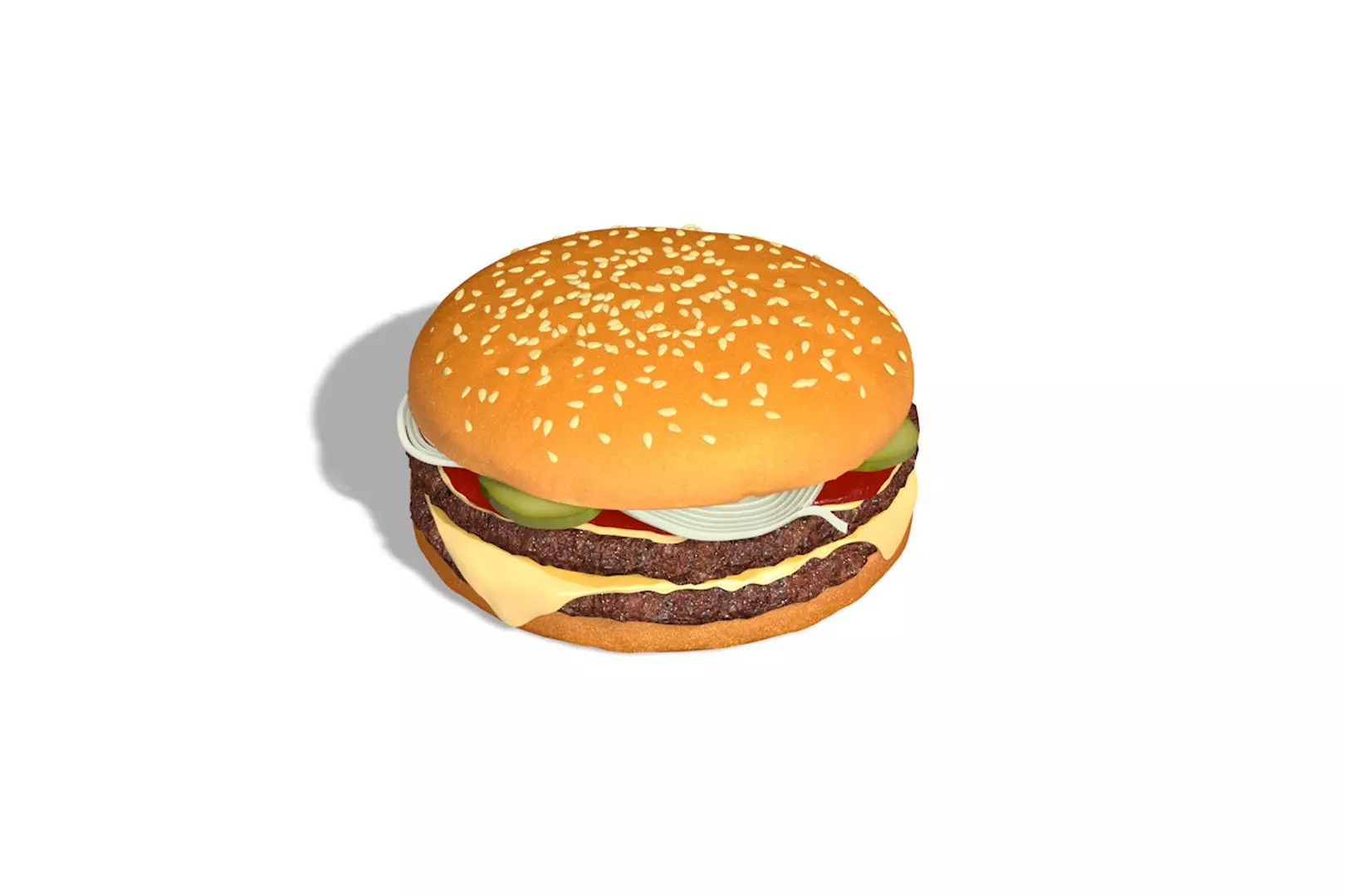 Cheeseburger hamburger 3D model_0