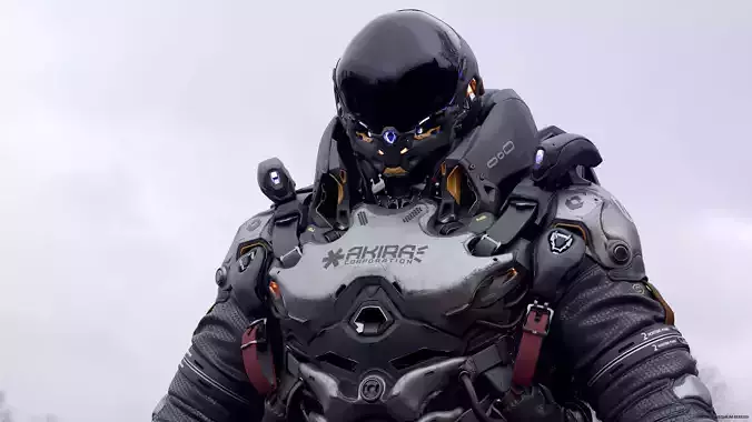 Space Marine Low-poly 3D model