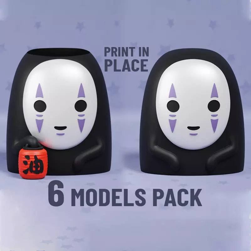 Kaonashi NoFace Faceless Planter Spirited Away Ghibli Chihiro 3D print model_0
