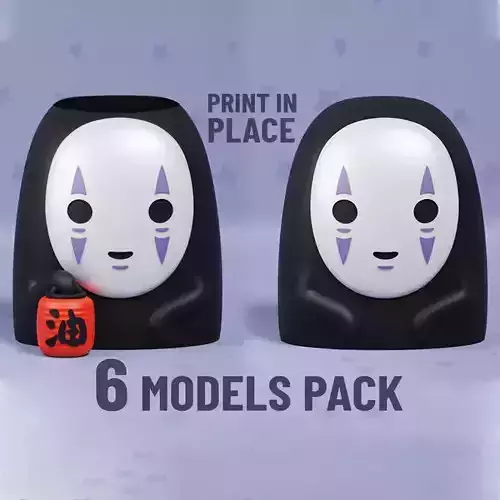 Kaonashi NoFace Faceless Planter Spirited Away Ghibli Chihiro 3D print model
