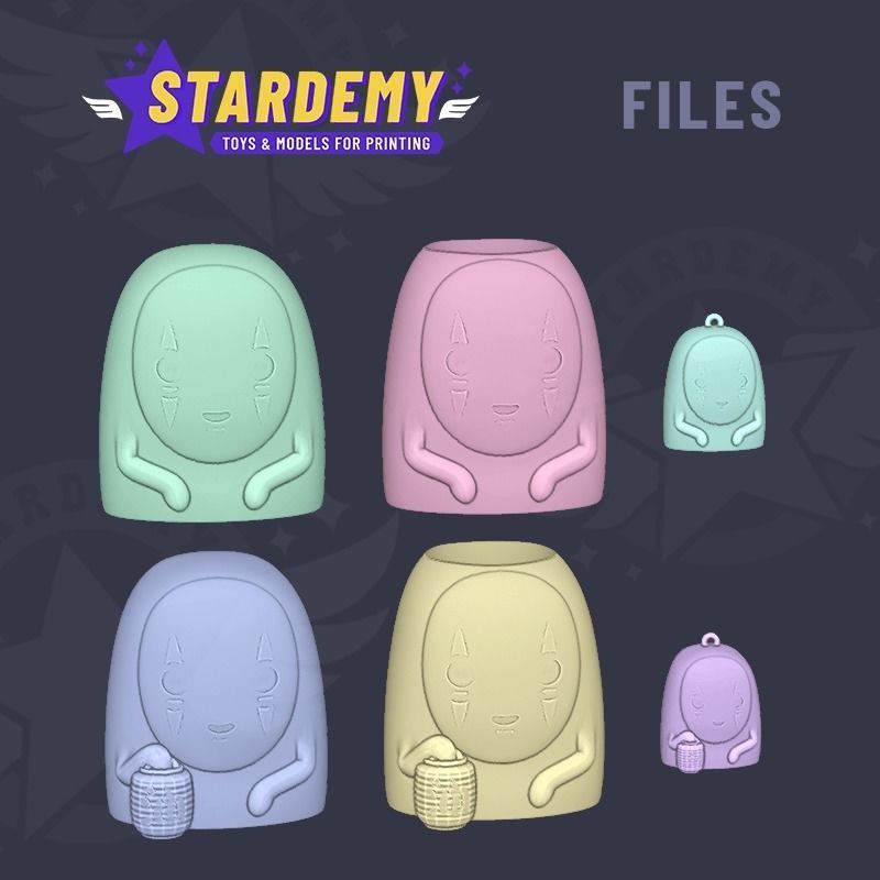 Kaonashi NoFace Faceless Planter Spirited Away Ghibli Chihiro 3D print model_8