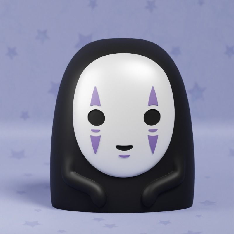 Kaonashi NoFace Faceless Planter Spirited Away Ghibli Chihiro 3D print model_3