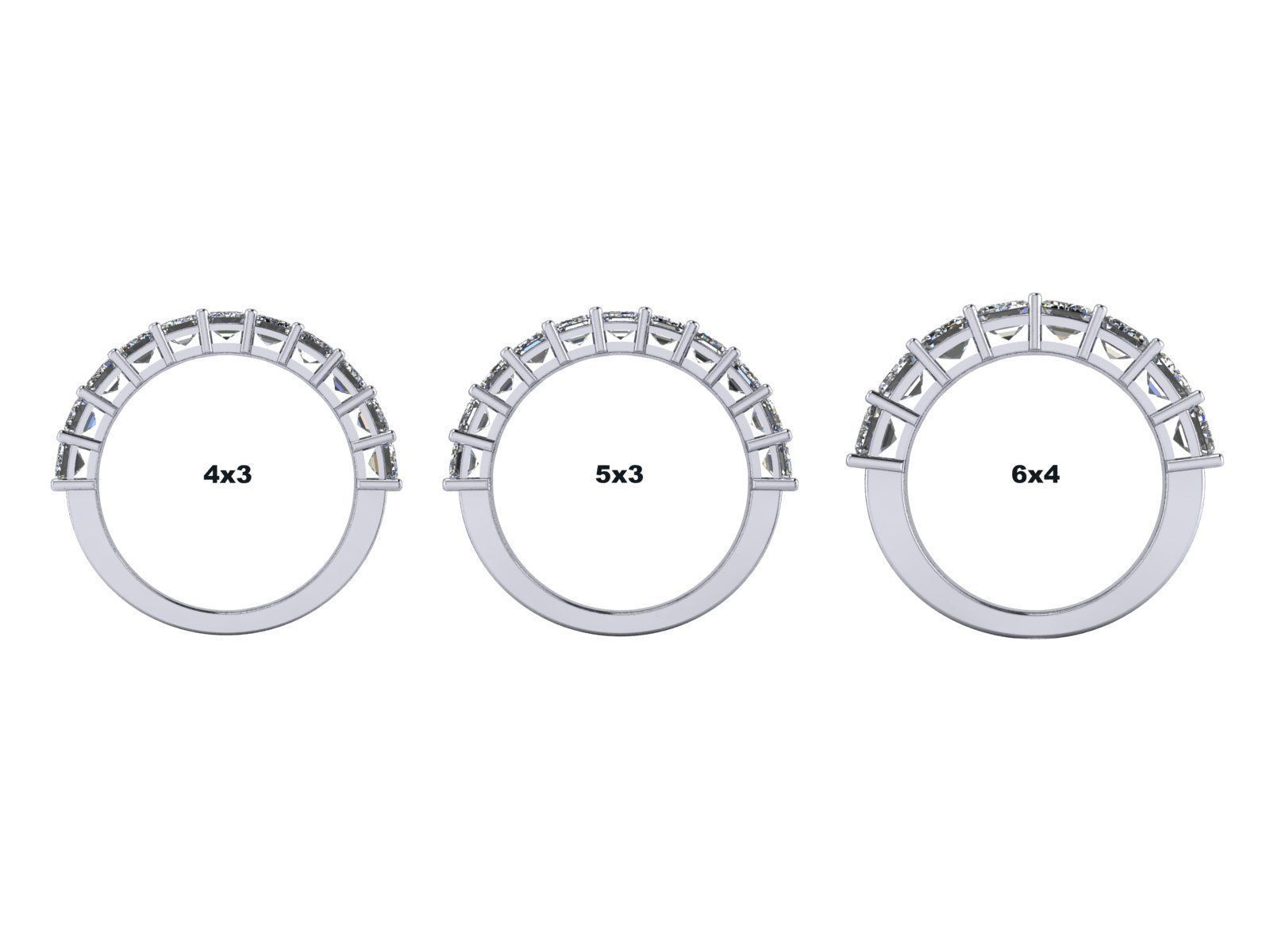 Emerald Cut Engagement Anniversary Ring 3D print model_8