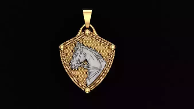 Organic Horse Pendant 3D print model
