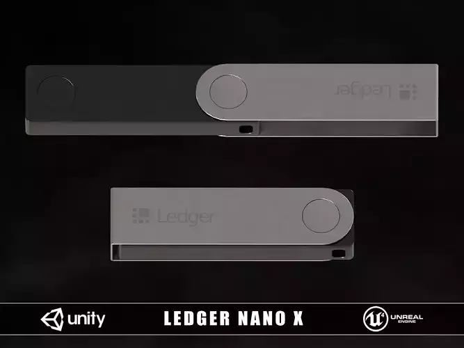 Ledger Nano X Low-poly 3D model