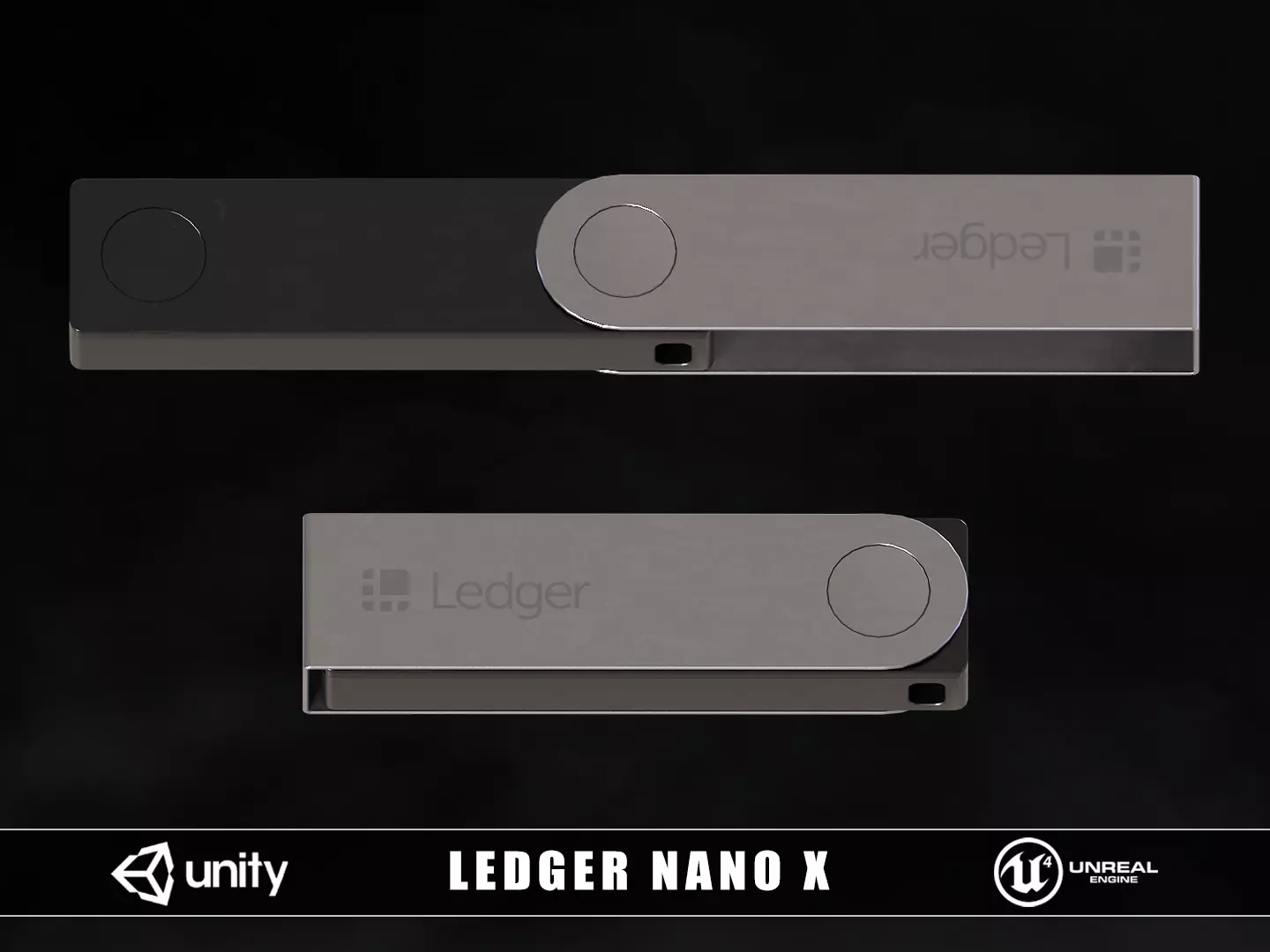 Ledger Nano X Low-poly 3D model_0