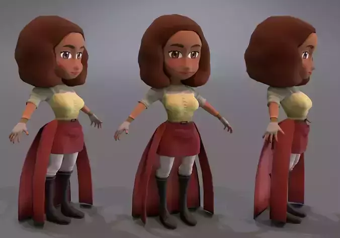 mini woman brown hair