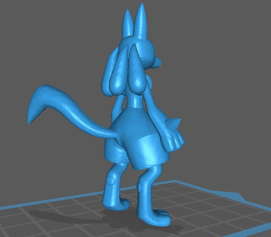 Lucario figure 3D print model_1