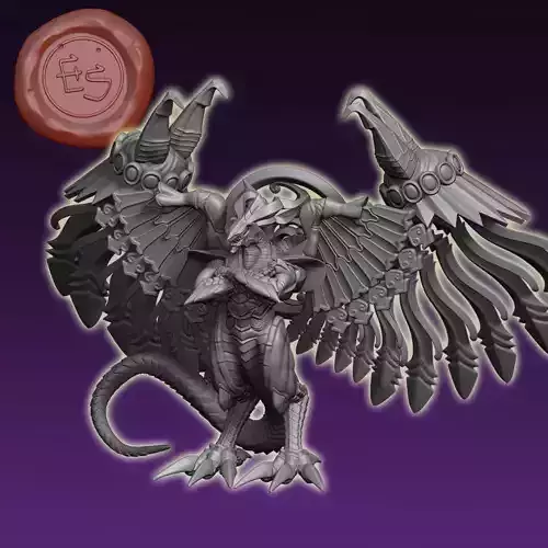 Bahamut Final Fantasy X 3D Print Miniature 3D print model