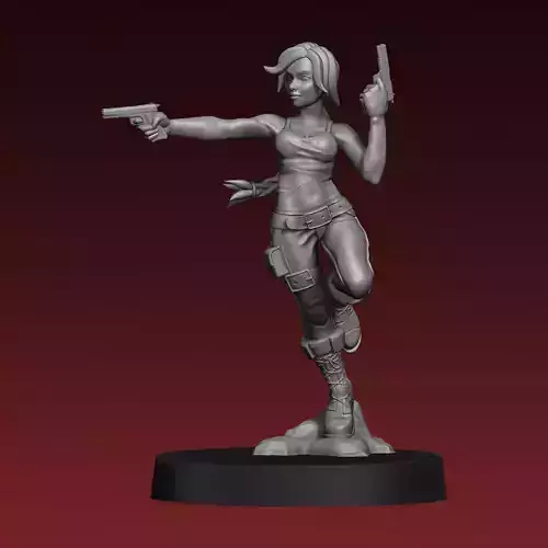 Lara Croft Tomb Raider 3D Print Miniature 3D print model