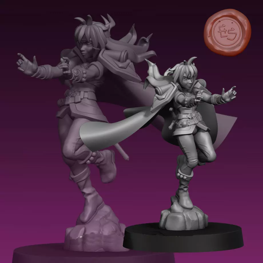 Lina Inverse Slayers DnD 3D Print Miniature 3D print model_0