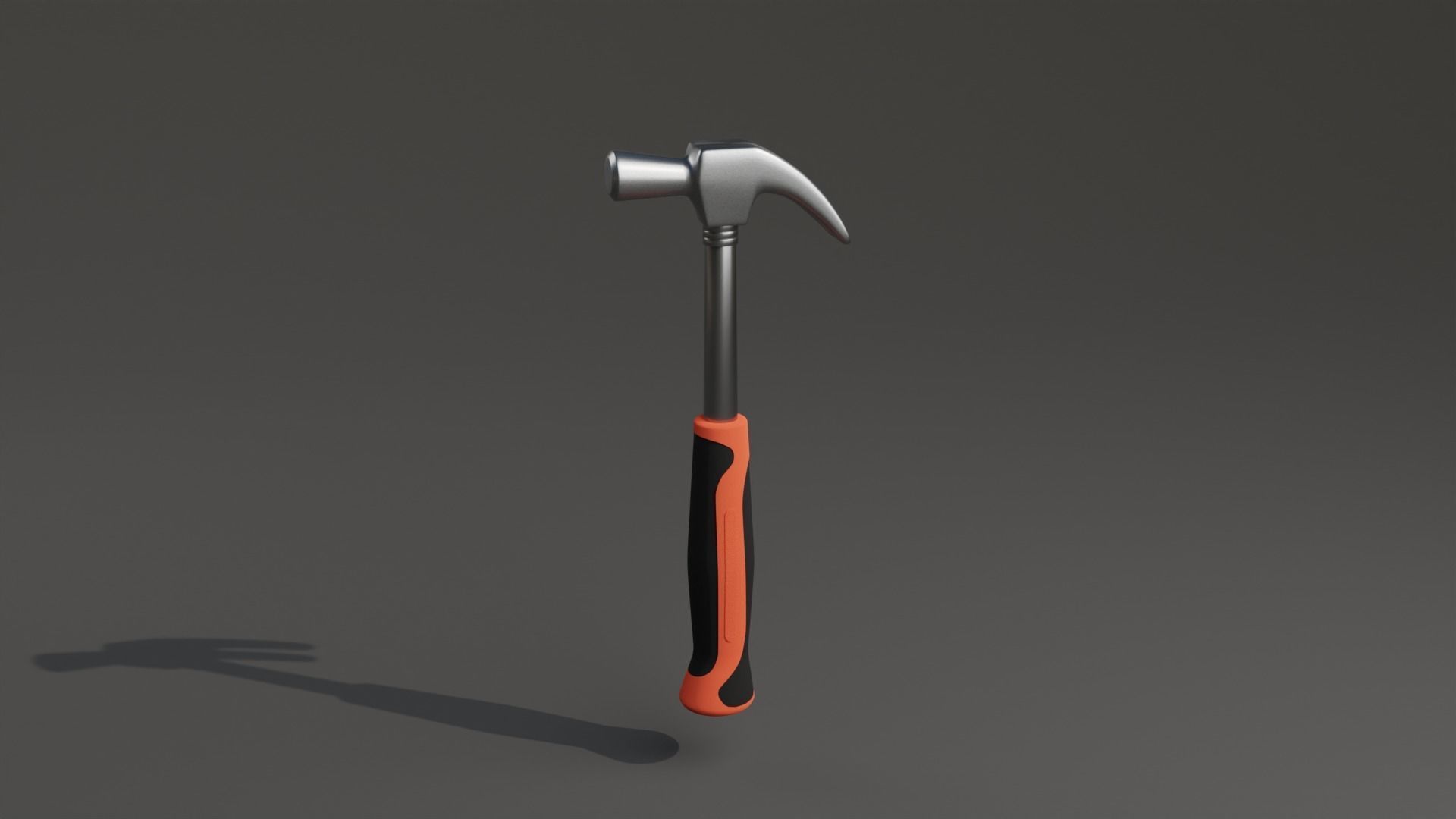 Lowpoly Hammer 3D model_2