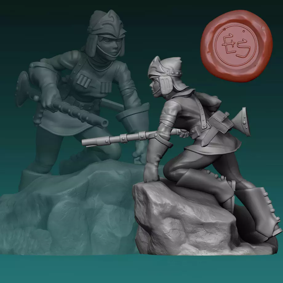 Nausicaa of the Valley of the Wind DnD 3D Print Miniature 3D print model_0