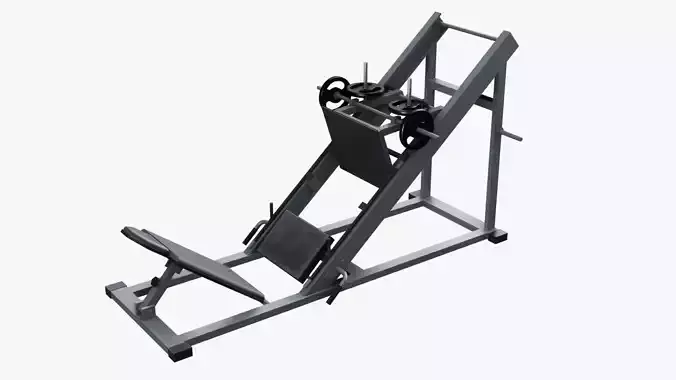 Leg Press Machine Low-poly 3D model
